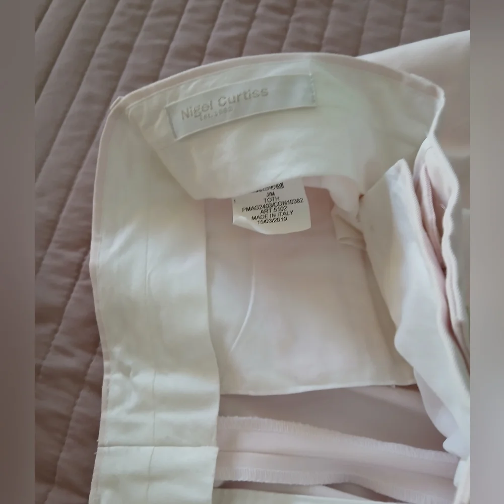 Nigel Curtiss Jim Thot costumized pants in light pink.Made in Italy.Size 50 (IT)